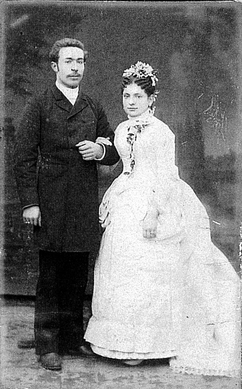 Couple de mariés (nòvis) Malet-Vincent, 1886