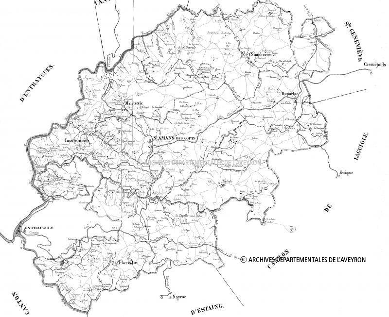 Carte (mapa) du canton