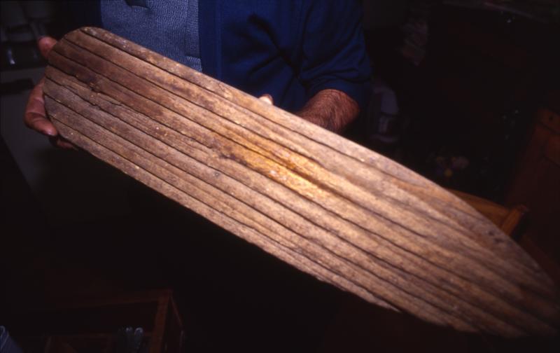 Outil de chaumier (clujaire) : l’espasa (batte, batton ou palle), septembre 1995