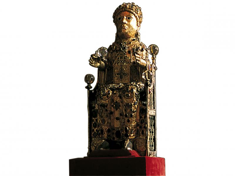  Statue reliquaire de la Majesté de sainte Foy (santa Fe), Xe siècle, octobre 1992