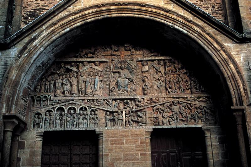  Tympan du Jugement dernier avec ses 124 personnages du début XIIe siècle, octobre 1992