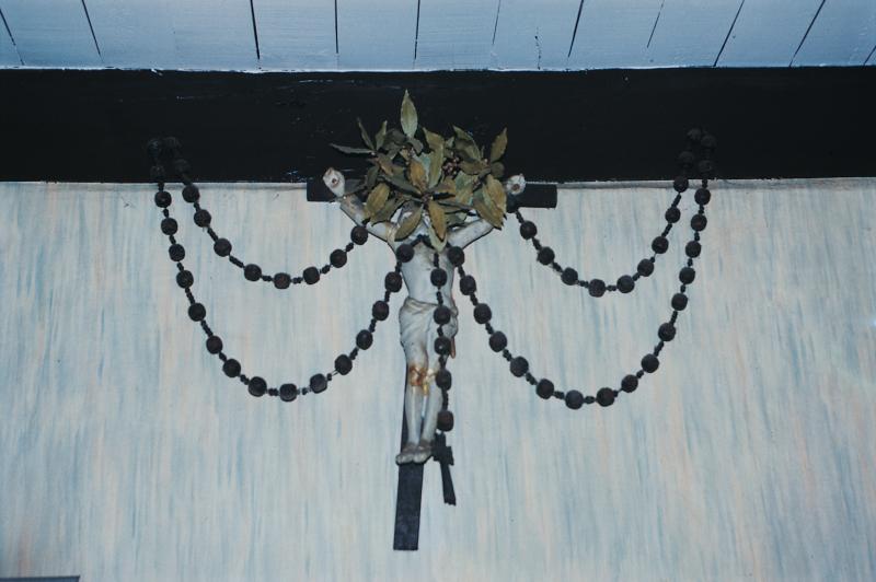 Rameau (ram, rampalm) de laurier béni, chapelet (chipelet) et crucifix (crotz), novembre 1995