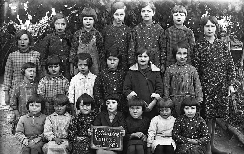 Ecole (escòla) libre ou privée des filles, 1933
