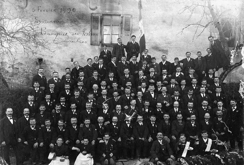 Souvenir du banquet des Poilus, anciens combattants, 5 février 1920