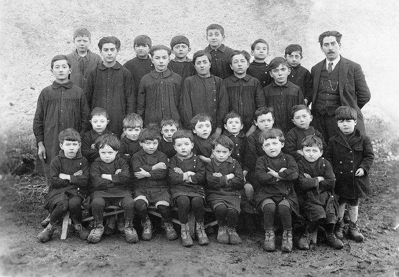 Ecole (escòla) des garçons, à Teulières, 1928