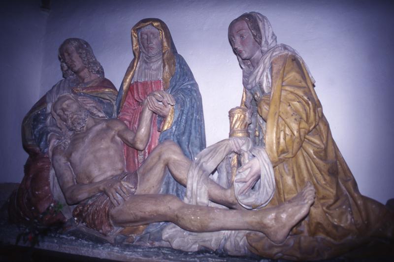 Mise au tombeau du début du XVIe siècle, a Carcenac-Salmiech, juillet 1996